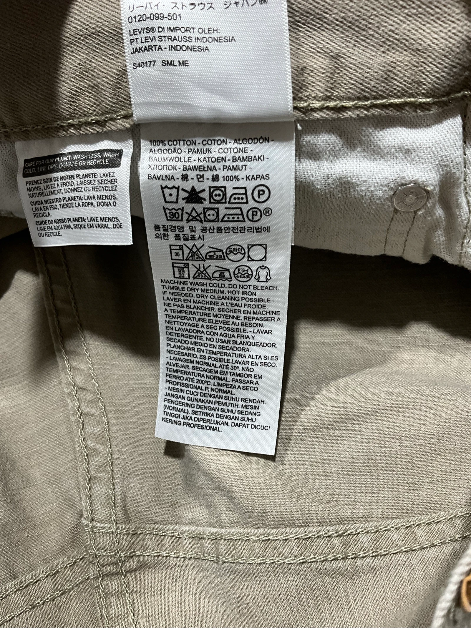 Jean Levi's 505 Straight W36 L36 Vintage 100% Algodón Cáqui lvh 114 – photo 13